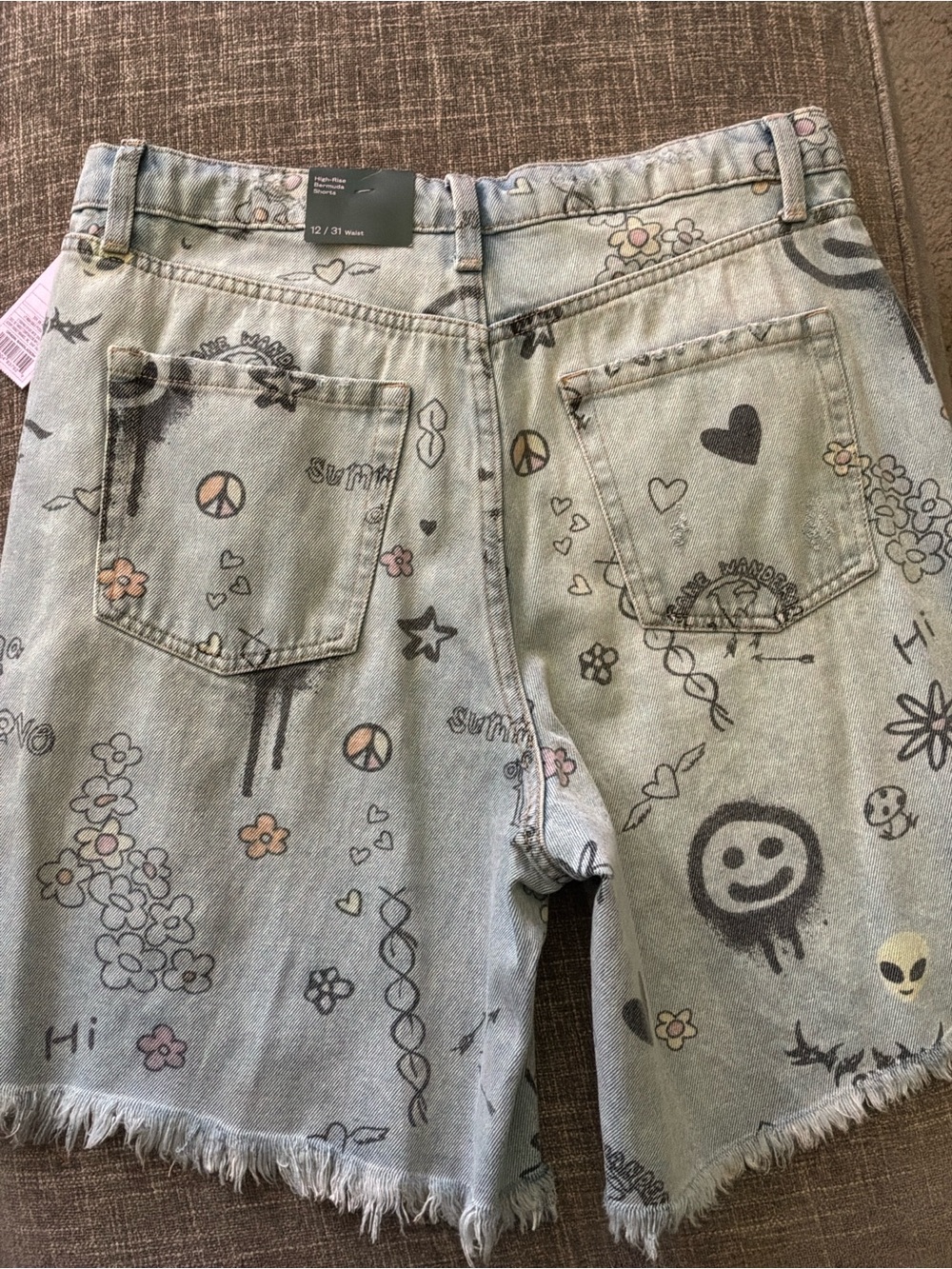 New Wild Fable distresses High-Rise Bermuda Shorts - Picture 4 of 4